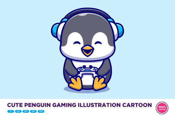 Cute Penguin Gaming Graphics & Illustrations Review