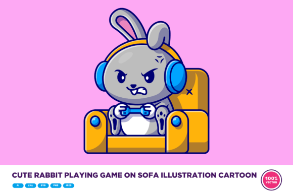Cute Rabbit Gaming Graphics & Illustrations Review