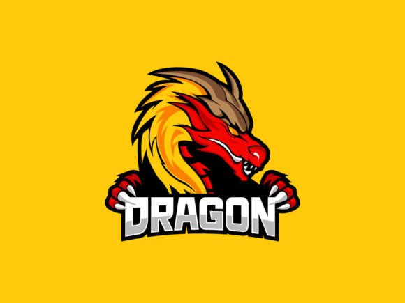 Dragon Gaming Mascot Logo Vector: Bold Graphics & Logos