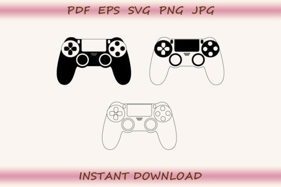 Gamepad Joystick Console Gaming Graphics & Illustrations
