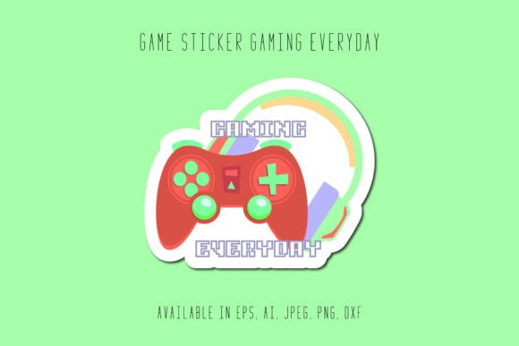Gaming Sticker Gaming Everyday: Fresh Graphics & Icons