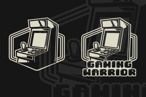 Gaming Warrior Vintage Logo: Bold Graphics & Illustrations