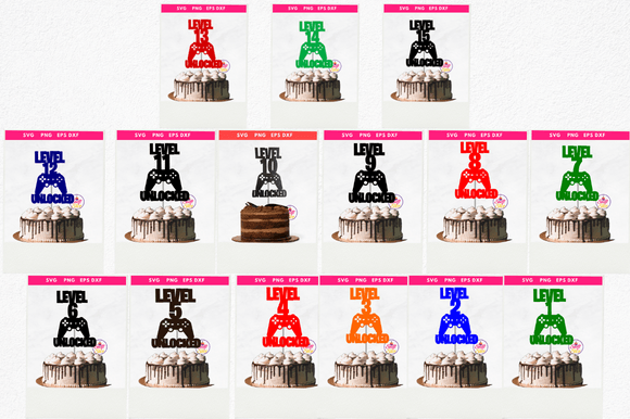 Level 10 Unlocked SVG for Laser Cutting & Cake Toppers
