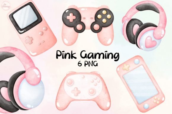 Pink Gaming: Vibrant Graphics & Illustrations