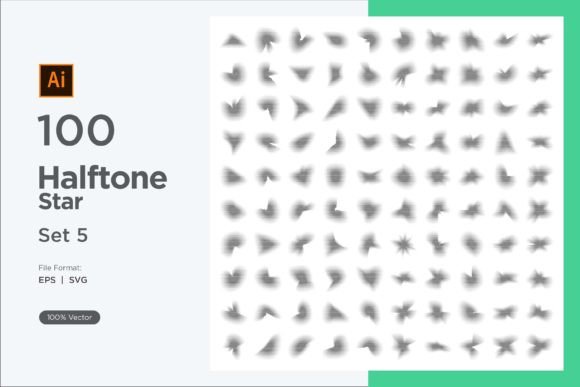 Review: Stars Shape Halftone Background 100-5