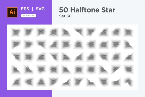 Stars Halftone Background 50-38 Graphics