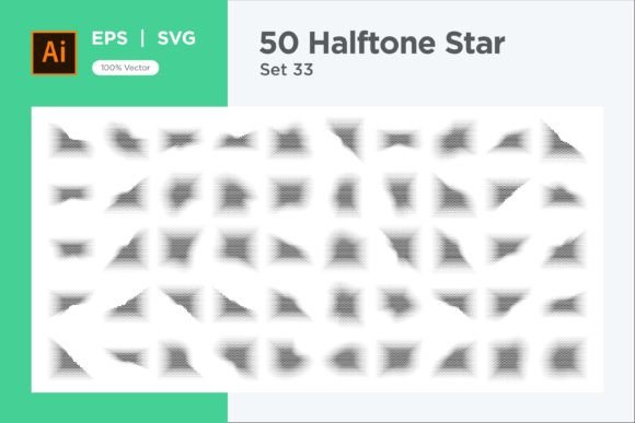 Stars Halftone Background: Graphics & Decorative Elements