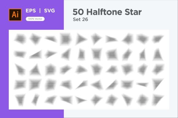 Stars Halftone Background: Graphics & Decorative Elements