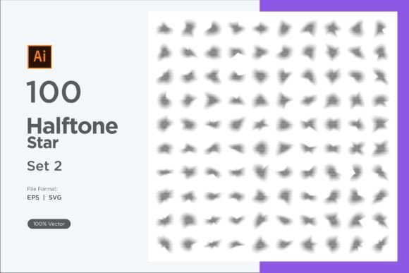 Stars Halftone Graphics & Decorative Elements