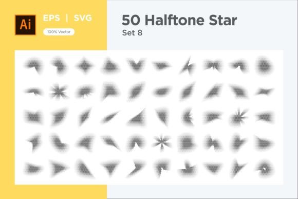 Stars Halftone Graphics: Decorative Elements Review
