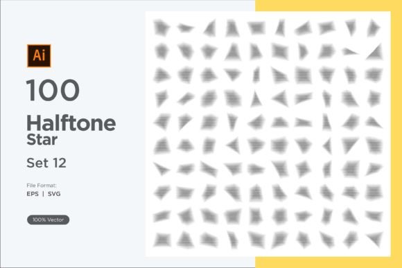 Stars Shape Halftone Background 100-12 Graphics Review