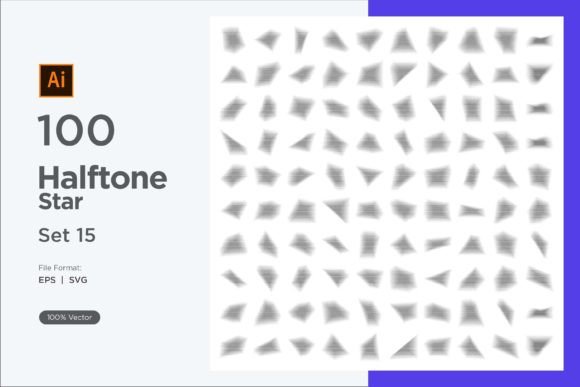 Stars Shape Halftone Background 100-15: Essential Graphics