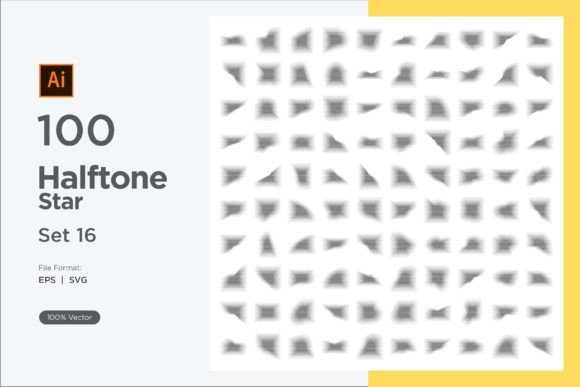 Stars Shape Halftone Background 100-16 Graphics Review