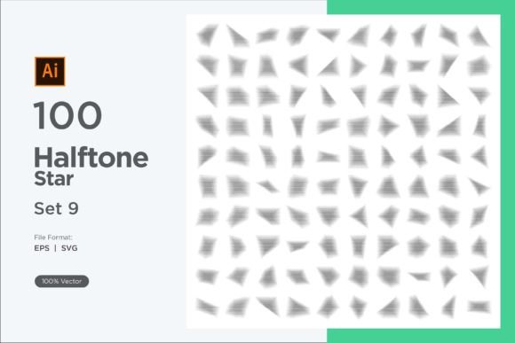 Stars Shape Halftone Background 100-9 Graphics Add-Ons
