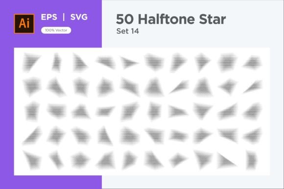 Stars Shape Halftone Background 50-14 Graphics Review