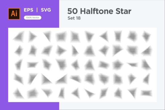 Stars Shape Halftone Background 50-18 Graphics Review