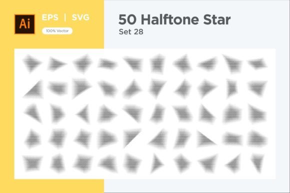 Stars Shape Halftone Background 50-28 Graphics Review