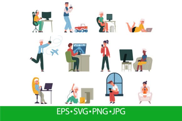 Young Gamers Graphics & Illustrations